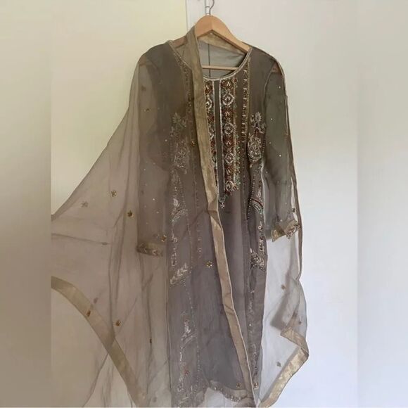 PAKISTANI CUSTOM DESIGNER FORMAL INDIAN DRESS 3 PIECE - Picture 10 of 16